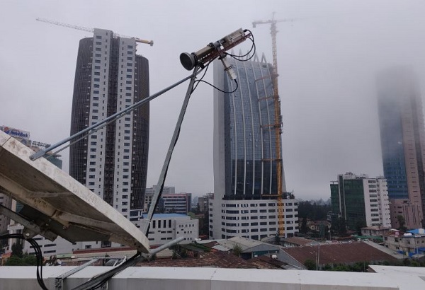 Final view of 2.4m VSAT installation